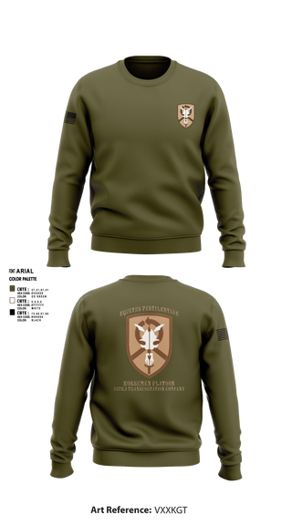 Crew Neck Sweatshirt, 1st Platoon, 423 TC1st Platoon, 423 TC, Army, Teamtime, Team time, sublimation, custom sports apparel, team uniforms, spirit wear, spiritwear, sports uniforms, custom shirts, team store, custom team store, fundraiser sports, apparel fundraiser