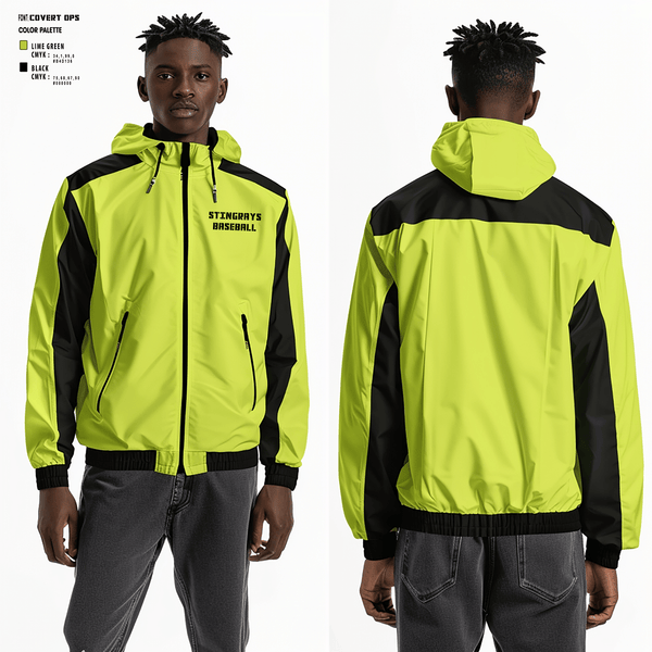 Windbreaker, STINGRAYS, Baseball, Teamtime, Team time, sublimation, custom sports apparel, team uniforms, spirit wear, spiritwear, sports uniforms, custom shirts, team store, custom team store, fundraiser sports, apparel fundraiser