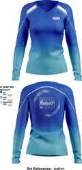Fortnite Burger Gang 84281969 Women's Long Sleeve V-neck Shirt - 1