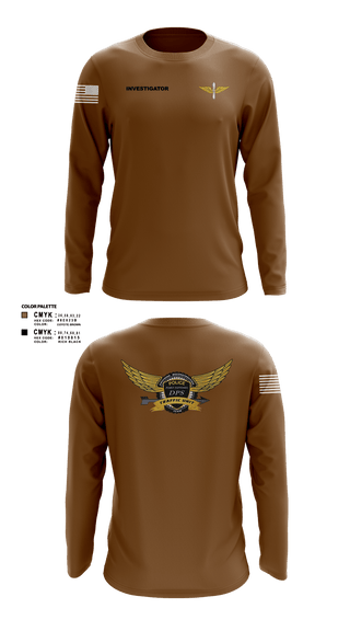 Long Sleeve Performance Shirt, Investigator, Army, Teamtime, Team time, sublimation, custom sports apparel, team uniforms, spirit wear, spiritwear, sports uniforms, custom shirts, team store, custom team store, fundraiser sports, apparel fundraiser