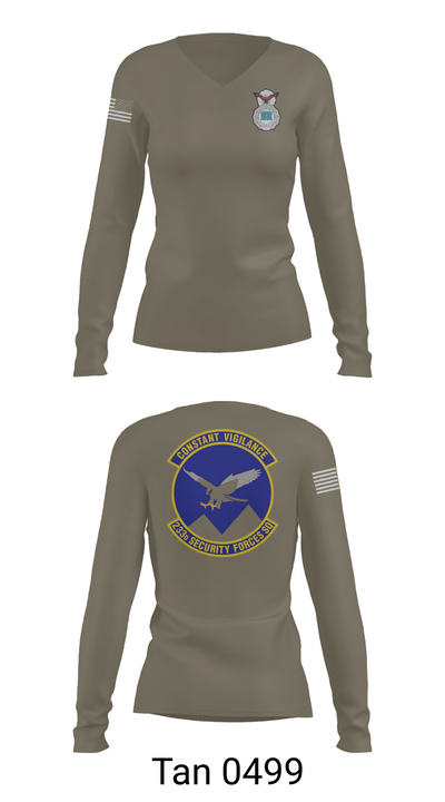 233 SFS 13548797 Women's Long Sleeve V-neck Shirt - 77