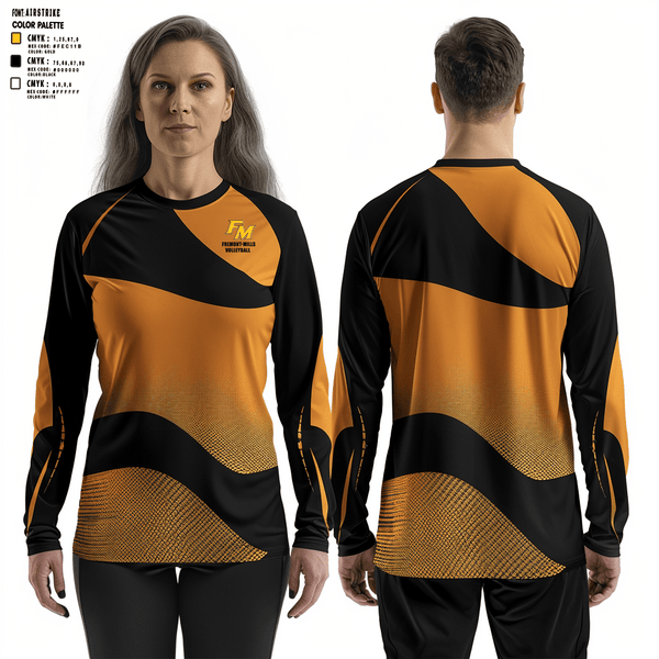 Long Sleeve Performance Shirt, Fremont-Mills High School Volleyball, Women's Volleyball, Teamtime, Team time, sublimation, custom sports apparel, team uniforms, spirit wear, spiritwear, sports uniforms, custom shirts, team store, custom team store, fundraiser sports, apparel fundraiser
