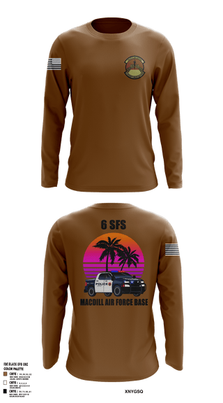 Long Sleeve Performance Shirt, 6th Security Forces Squadron, Air Force, Teamtime, Team time, sublimation, custom sports apparel, team uniforms, spirit wear, spiritwear, sports uniforms, custom shirts, team store, custom team store, fundraiser sports, apparel fundraiser