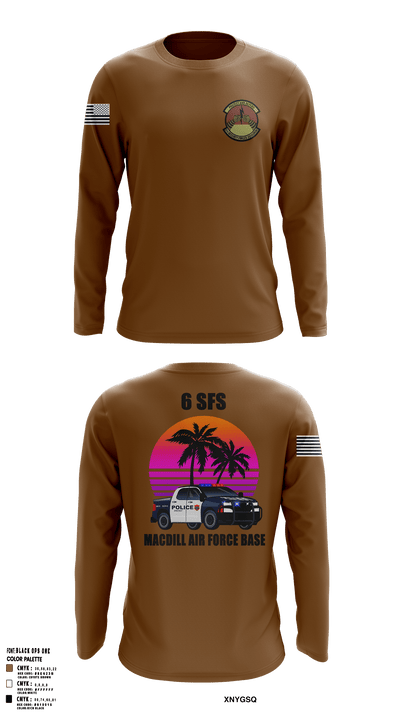 6th Security Forces Squadron 79689853 Long Sleeve Performance Shirt - 4