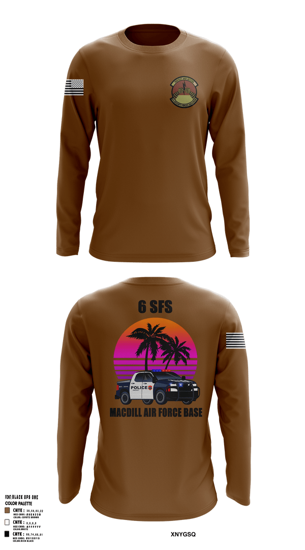Long Sleeve Performance Shirt, 6th Security Forces Squadron, Air Force, Teamtime, Team time, sublimation, custom sports apparel, team uniforms, spirit wear, spiritwear, sports uniforms, custom shirts, team store, custom team store, fundraiser sports, apparel fundraiser