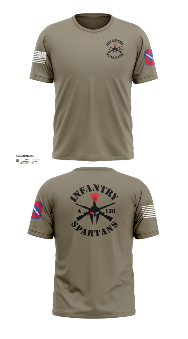 Old School Cotton Feel Shirt, Alpha Company 1-138th Infantry Regiment, , Teamtime, Team time, sublimation, custom sports apparel, team uniforms, spirit wear, spiritwear, sports uniforms, custom shirts, team store, custom team store, fundraiser sports, apparel fundraiser