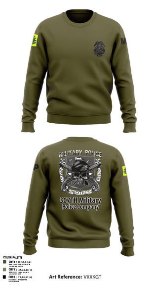 Crew Neck Sweatshirt, 307TH Military Police Company, , Teamtime, Team time, sublimation, custom sports apparel, team uniforms, spirit wear, spiritwear, sports uniforms, custom shirts, team store, custom team store, fundraiser sports, apparel fundraiser