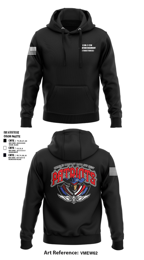 Hoodie, C Co. 2-210 Aviation Regiment (Structures), , Teamtime, Team time, sublimation, custom sports apparel, team uniforms, spirit wear, spiritwear, sports uniforms, custom shirts, team store, custom team store, fundraiser sports, apparel fundraiser