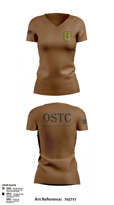 Fort Campbell & Redstone Arsenal - Office of Special Trial Counsel 55135476 Women's Short Sleeve V-neck Shirt - 1