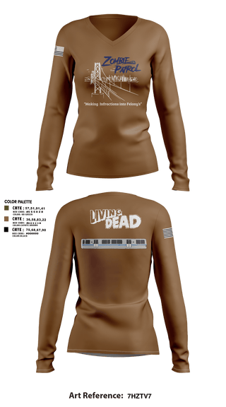 Women's Long Sleeve Vneck Shirt, Inversed CrewBART PD Fugitive Task Force, Police, Teamtime, Team time, sublimation, custom sports apparel, team uniforms, spirit wear, spiritwear, sports uniforms, custom shirts, team store, custom team store, fundraiser sports, apparel fundraiser