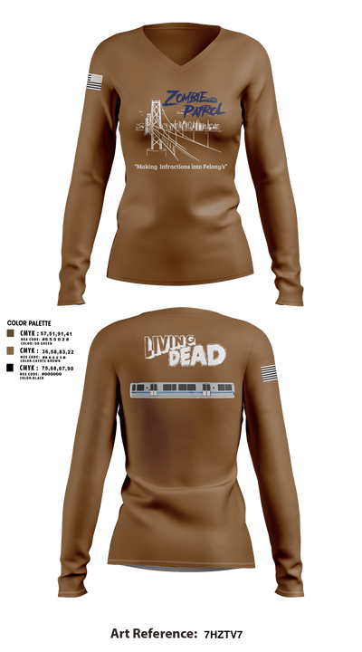 Inversed Crew 2507247 Women's Long Sleeve V-neck Shirt - 2