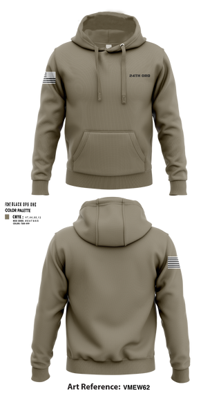 Hoodie, 24th ORD, , Teamtime, Team time, sublimation, custom sports apparel, team uniforms, spirit wear, spiritwear, sports uniforms, custom shirts, team store, custom team store, fundraiser sports, apparel fundraiser