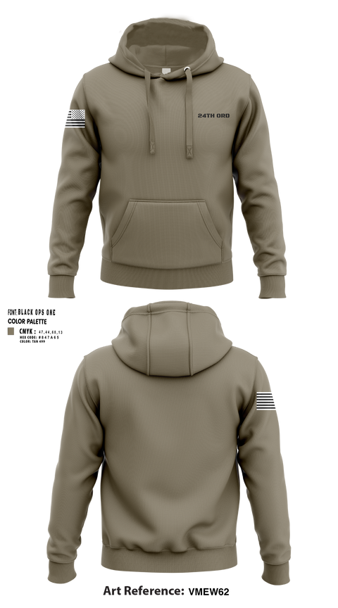 Hoodie, 24th ORD, , Teamtime, Team time, sublimation, custom sports apparel, team uniforms, spirit wear, spiritwear, sports uniforms, custom shirts, team store, custom team store, fundraiser sports, apparel fundraiser
