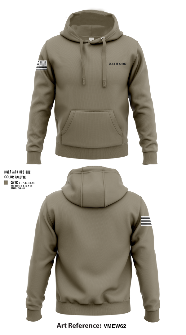 Hoodie, 24th ORD, , Teamtime, Team time, sublimation, custom sports apparel, team uniforms, spirit wear, spiritwear, sports uniforms, custom shirts, team store, custom team store, fundraiser sports, apparel fundraiser