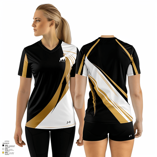 Women's Short Sleeve Vneck Shirt, Highland High School Volleyball, Women's Volleyball, Teamtime, Team time, sublimation, custom sports apparel, team uniforms, spirit wear, spiritwear, sports uniforms, custom shirts, team store, custom team store, fundraiser sports, apparel fundraiser