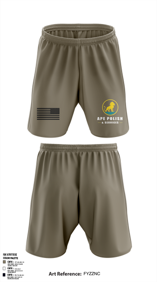 Athletic Shorts With Pockets, Ape Polish-Service, , Teamtime, Team time, sublimation, custom sports apparel, team uniforms, spirit wear, spiritwear, sports uniforms, custom shirts, team store, custom team store, fundraiser sports, apparel fundraiser