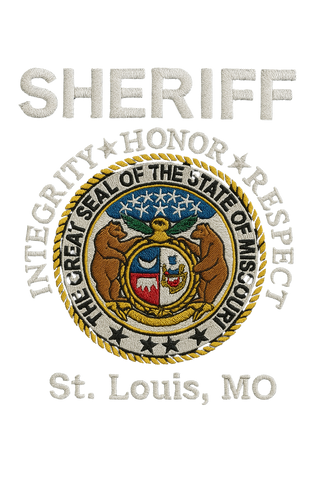 Sheriff Transportation Stainless Steel Water Bottle with a Straw Lid