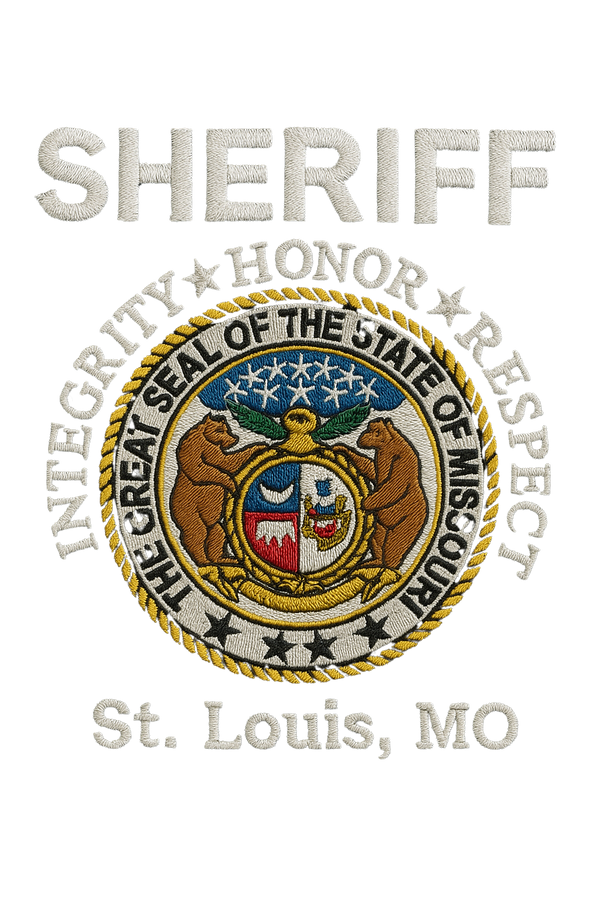 Sheriff Transportation Stainless Steel Water Bottle with a Straw Lid