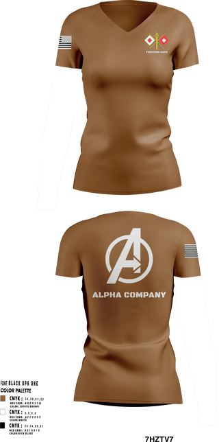 Women's Short Sleeve Vneck Shirt, Alpha Company, Army, Teamtime, Team time, sublimation, custom sports apparel, team uniforms, spirit wear, spiritwear, sports uniforms, custom shirts, team store, custom team store, fundraiser sports, apparel fundraiser