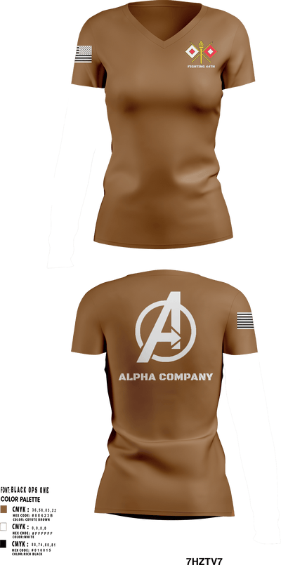 Alpha Company 80514577 Women's Short Sleeve V-neck Shirt - 8
