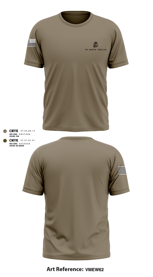 Short Sleeve Performance Shirt, The Smokin' Gorillas, Space Force, Teamtime, Team time, sublimation, custom sports apparel, team uniforms, spirit wear, spiritwear, sports uniforms, custom shirts, team store, custom team store, fundraiser sports, apparel fundraiser