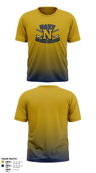 Navy Youth Hockey 69647370 Short Sleeve Performance Shirt - 4