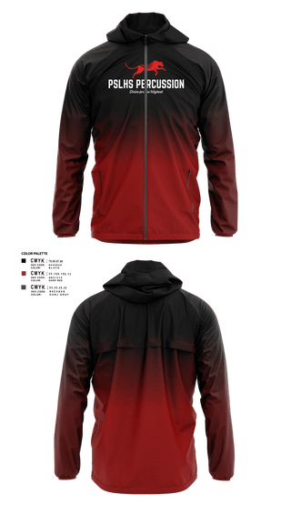 Windbreaker, PSLHS Percussion, Men's Soccer, Teamtime, Team time, sublimation, custom sports apparel, team uniforms, spirit wear, spiritwear, sports uniforms, custom shirts, team store, custom team store, fundraiser sports, apparel fundraiser