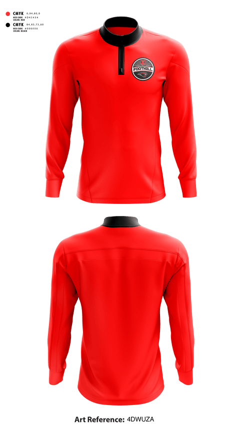 Quarter Zip Jacket, Foothill Jr Cougars Football and Cheer, Football, Teamtime, Team time, sublimation, custom sports apparel, team uniforms, spirit wear, spiritwear, sports uniforms, custom shirts, team store, custom team store, fundraiser sports, apparel fundraiser