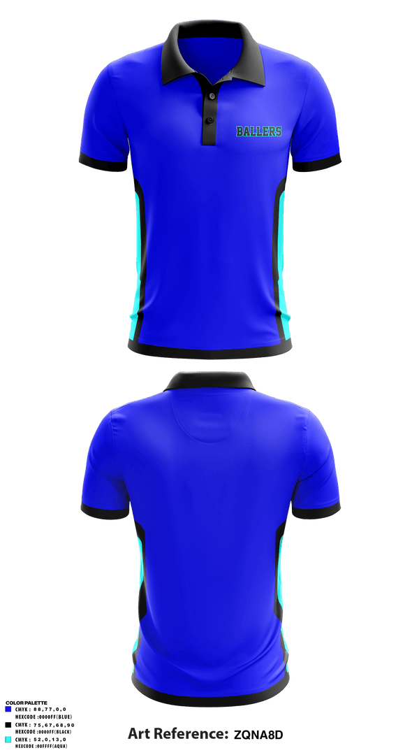 Short Sleeve Performance Polo, Ballers, Men's Basketball, Teamtime, Team time, sublimation, custom sports apparel, team uniforms, spirit wear, spiritwear, sports uniforms, custom shirts, team store, custom team store, fundraiser sports, apparel fundraiser