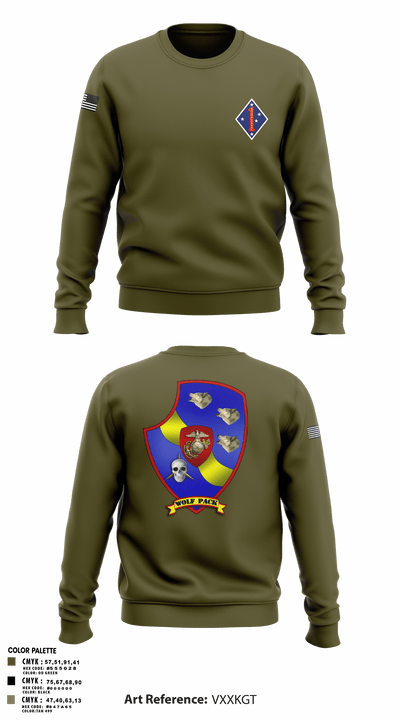 3rd LAR 1st MARDIV 13468961 Crew Neck Sweatshirt - 1