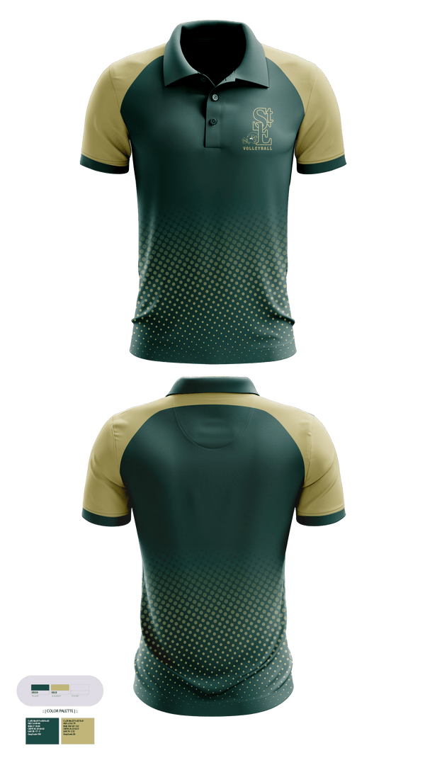Short Sleeve Performance Polo, Saint Edward High School Volleyball, Women's Volleyball, Teamtime, Team time, sublimation, custom sports apparel, team uniforms, spirit wear, spiritwear, sports uniforms, custom shirts, team store, custom team store, fundraiser sports, apparel fundraiser