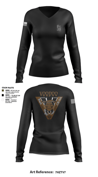 A Co.2-10 AHB 24005115 Women's Long Sleeve V-neck Shirt - 99