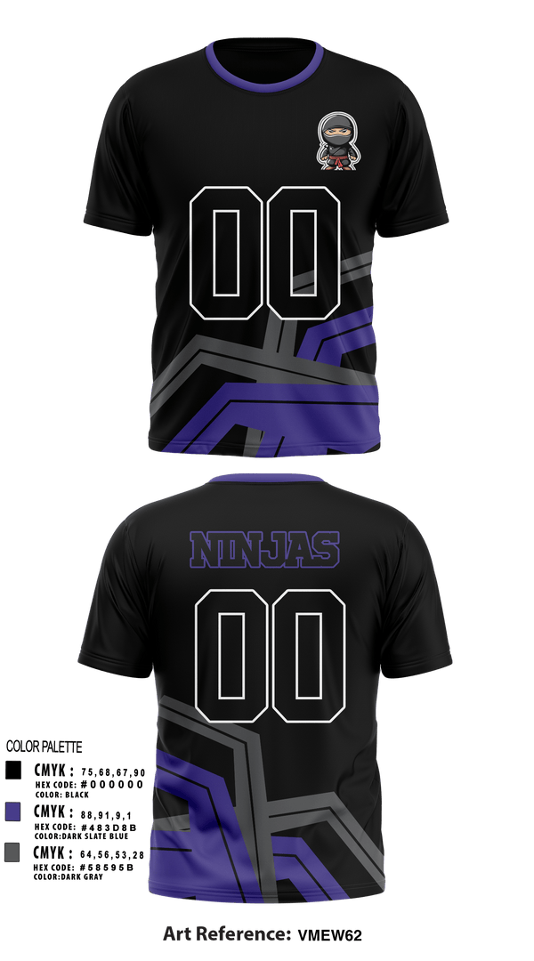 Short Sleeve Performance Shirt, Ninjas, Football, Teamtime, Team time, sublimation, custom sports apparel, team uniforms, spirit wear, spiritwear, sports uniforms, custom shirts, team store, custom team store, fundraiser sports, apparel fundraiser