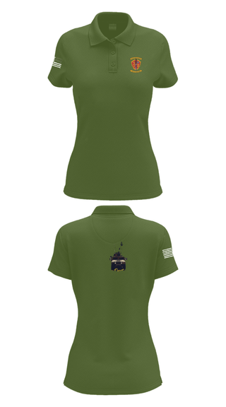 Women's Short Sleeve Performance Polo, 3/7 India Co. Wpns Plt, Marines, Teamtime, Team time, sublimation, custom sports apparel, team uniforms, spirit wear, spiritwear, sports uniforms, custom shirts, team store, custom team store, fundraiser sports, apparel fundraiser