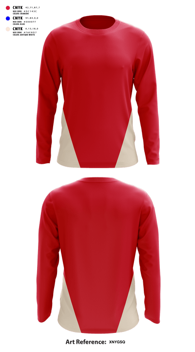 Clinton Cardinals 48625086 Long Sleeve Performance Shirt - 1