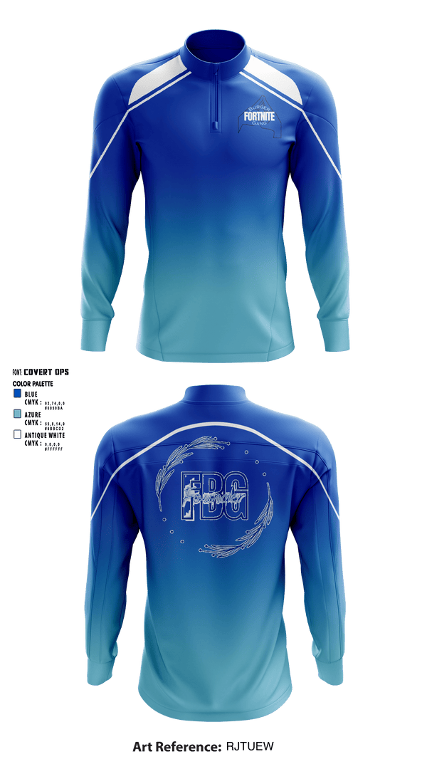 Quarter Zip Jacket, Fortnite Burger Gang, E-Sports, Teamtime, Team time, sublimation, custom sports apparel, team uniforms, spirit wear, spiritwear, sports uniforms, custom shirts, team store, custom team store, fundraiser sports, apparel fundraiser