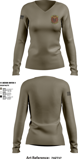 Women's Long Sleeve Vneck Shirt, ACC FARP, Air Force, Teamtime, Team time, sublimation, custom sports apparel, team uniforms, spirit wear, spiritwear, sports uniforms, custom shirts, team store, custom team store, fundraiser sports, apparel fundraiser