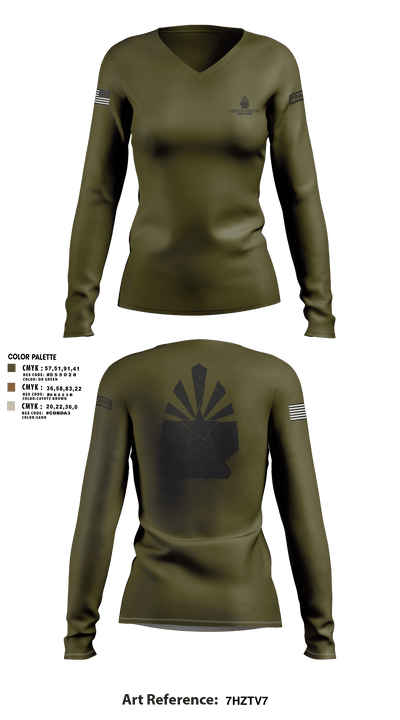 Greenside 5422440 Women's Long Sleeve V-neck Shirt - 1