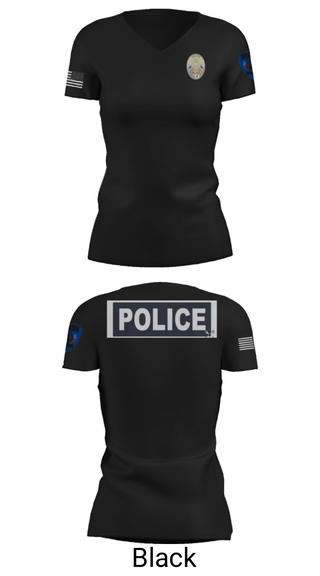Women's Short Sleeve Vneck Shirt, Miami Police Department, Police, Teamtime, Team time, sublimation, custom sports apparel, team uniforms, spirit wear, spiritwear, sports uniforms, custom shirts, team store, custom team store, fundraiser sports, apparel fundraiser