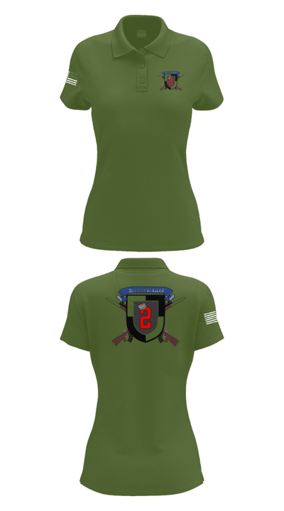 2nd Battalion 43692183 Women's Short Sleeve Performance Polo  - 55