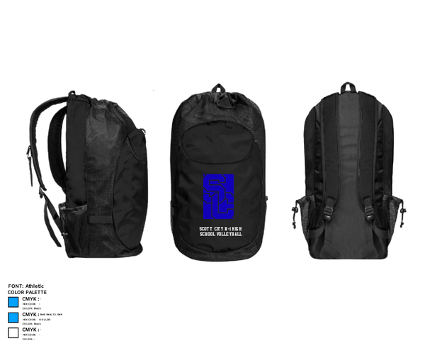 Gear Bag, Scott City R-1 High School Volleyball, Women's Volleyball, Teamtime, Team time, sublimation, custom sports apparel, team uniforms, spirit wear, spiritwear, sports uniforms, custom shirts, team store, custom team store, fundraiser sports, apparel fundraiser
