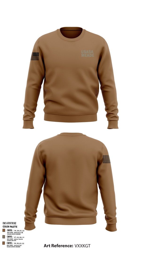 Crew Neck Sweatshirt, USASA Meade, Army, Teamtime, Team time, sublimation, custom sports apparel, team uniforms, spirit wear, spiritwear, sports uniforms, custom shirts, team store, custom team store, fundraiser sports, apparel fundraiser