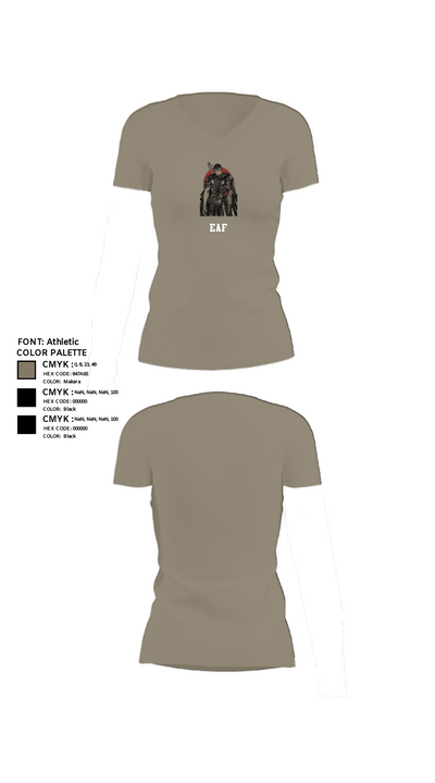 EAF 90361706 Women's Short Sleeve V-neck Shirt - 64