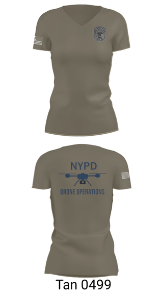 Women's Short Sleeve Vneck Shirt, NYPD TARU, Police, Teamtime, Team time, sublimation, custom sports apparel, team uniforms, spirit wear, spiritwear, sports uniforms, custom shirts, team store, custom team store, fundraiser sports, apparel fundraiser