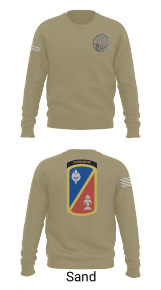 Crew Neck Sweatshirt, 1st Det. Royal Lao Airborne, Army, Teamtime, Team time, sublimation, custom sports apparel, team uniforms, spirit wear, spiritwear, sports uniforms, custom shirts, team store, custom team store, fundraiser sports, apparel fundraiser
