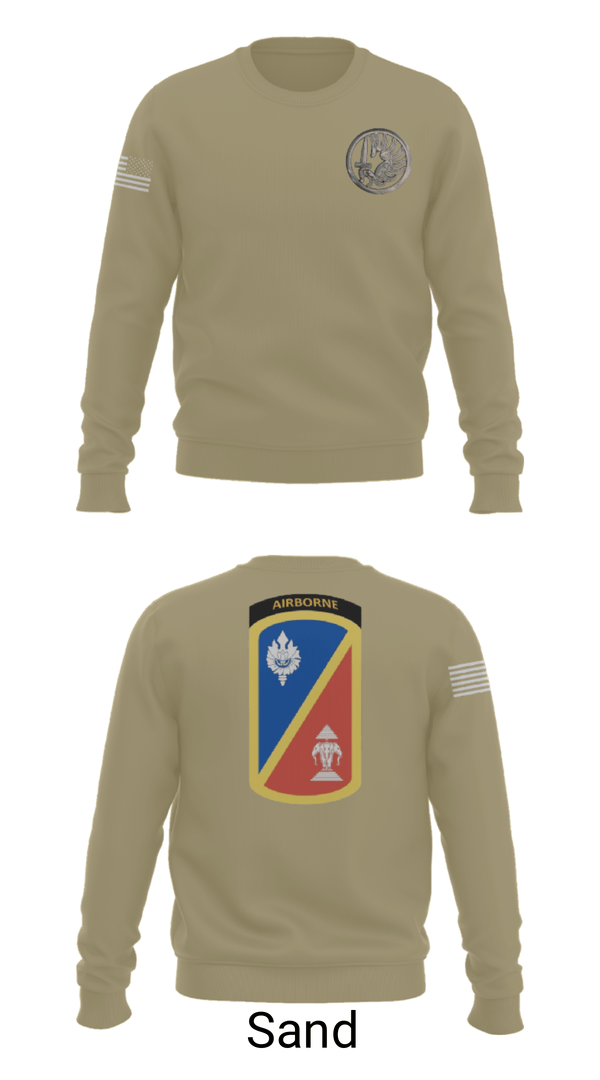 Crew Neck Sweatshirt, 1st Det. Royal Lao Airborne, Army, Teamtime, Team time, sublimation, custom sports apparel, team uniforms, spirit wear, spiritwear, sports uniforms, custom shirts, team store, custom team store, fundraiser sports, apparel fundraiser