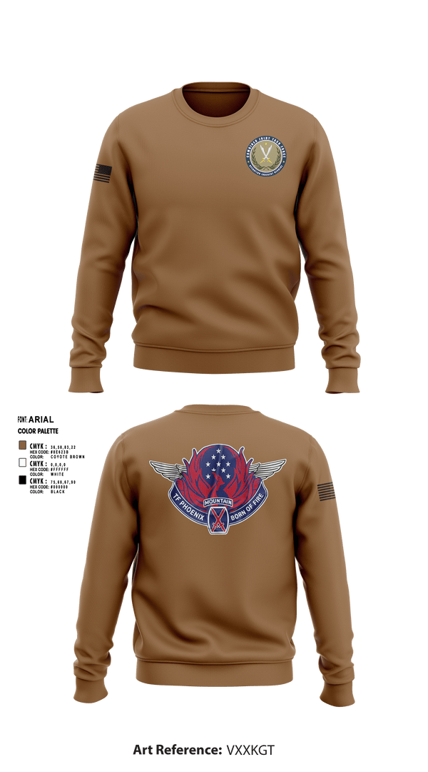 Crew Neck Sweatshirt, HHC 3-10 GSAB, Army, Teamtime, Team time, sublimation, custom sports apparel, team uniforms, spirit wear, spiritwear, sports uniforms, custom shirts, team store, custom team store, fundraiser sports, apparel fundraiser