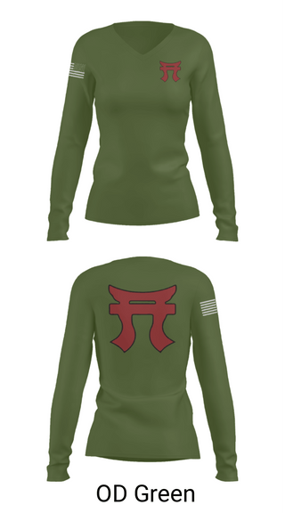 Women's Long Sleeve Vneck Shirt, 187th Iron Rakkasans, Army, Teamtime, Team time, sublimation, custom sports apparel, team uniforms, spirit wear, spiritwear, sports uniforms, custom shirts, team store, custom team store, fundraiser sports, apparel fundraiser