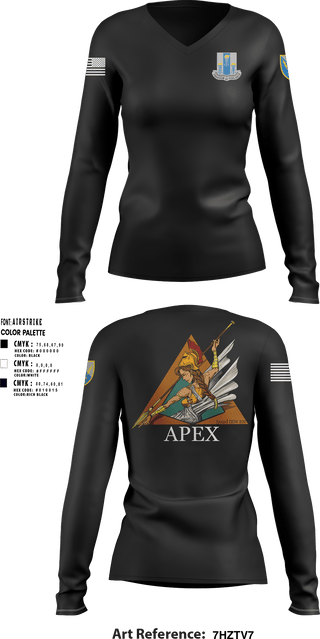 Women's Long Sleeve Vneck Shirt, APEX, , Teamtime, Team time, sublimation, custom sports apparel, team uniforms, spirit wear, spiritwear, sports uniforms, custom shirts, team store, custom team store, fundraiser sports, apparel fundraiser