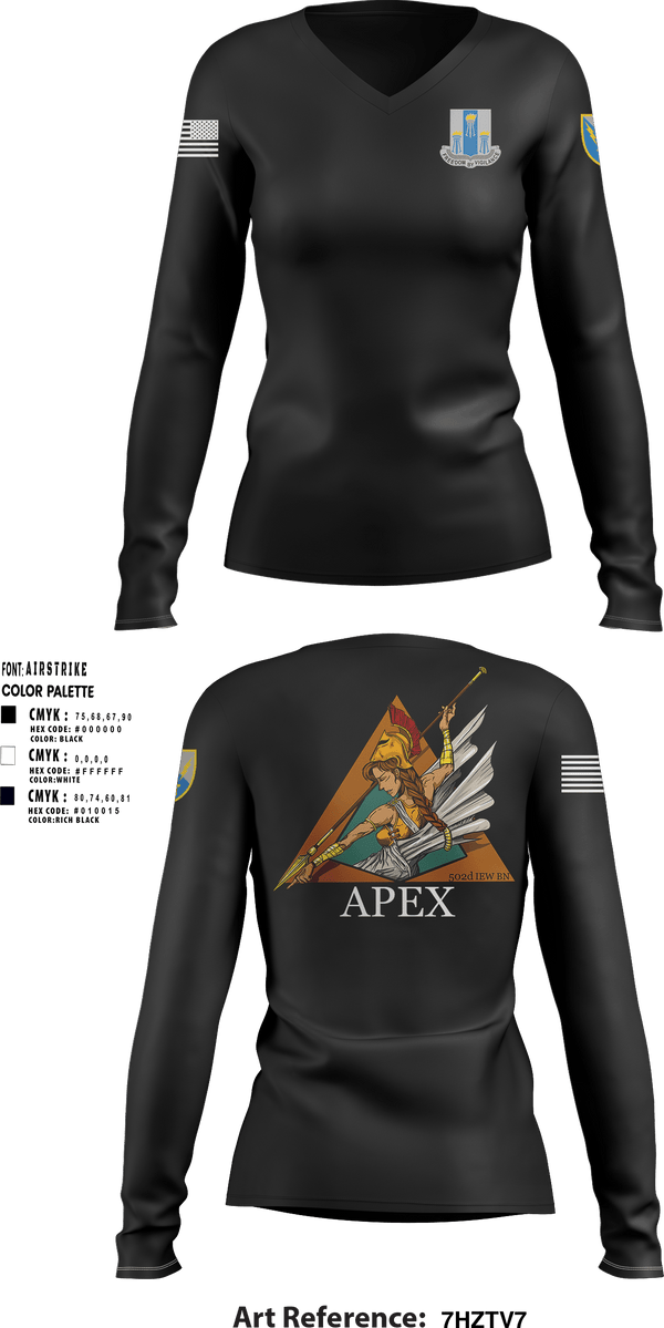 Women's Long Sleeve Vneck Shirt, APEX, , Teamtime, Team time, sublimation, custom sports apparel, team uniforms, spirit wear, spiritwear, sports uniforms, custom shirts, team store, custom team store, fundraiser sports, apparel fundraiser